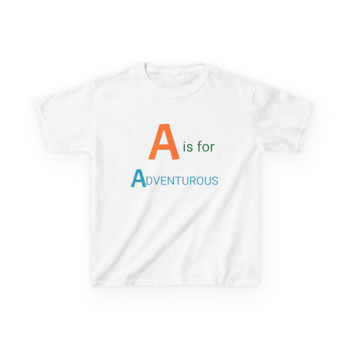 Kids Tee - A is for ADVENTUROUS Learning Tee