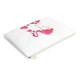 Flamingo Mama and Baby - Accessory Pouch - Mother's Day or Any Day!
