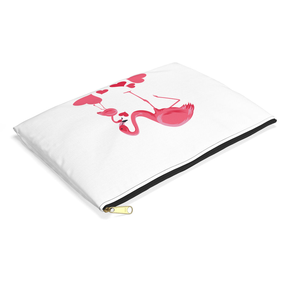 Flamingo Mama and Baby - Accessory Pouch - Mother's Day or Any Day!