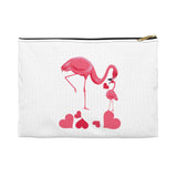 Flamingo Mama and Baby - Accessory Pouch - Mother's Day or Any Day!