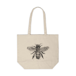 Bee Design Canvas Shopping Tote - Eco-Friendly Reusable Bag