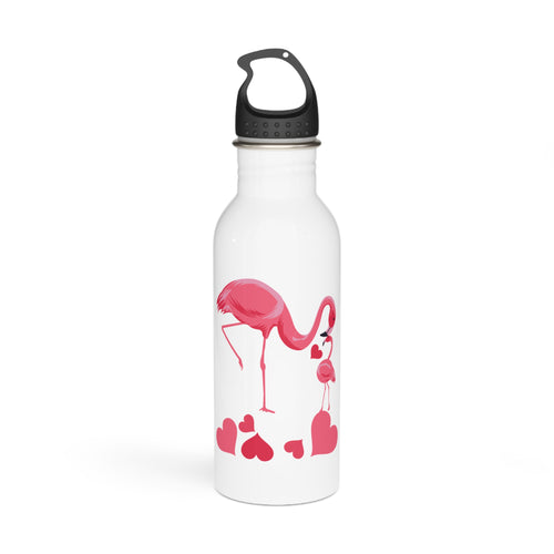 Water Bottle - Baby and Mama Flamingo Design