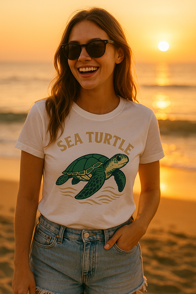 Sea Turtle Sunset Tee