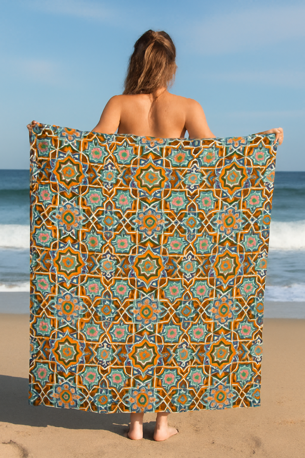 Moroccan Mosaic Beach Towel
