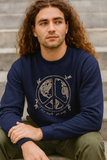 I'm Not the Only One - Vintage Peace Earth Map Relaxed-Fit Sweatshirt