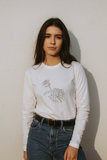 Skeleton Rose Long Sleeve Tee