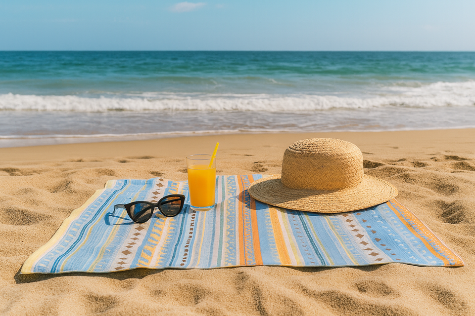 Sunset Beach Towel – Soft, Vibrant & Made for Sunshine Days