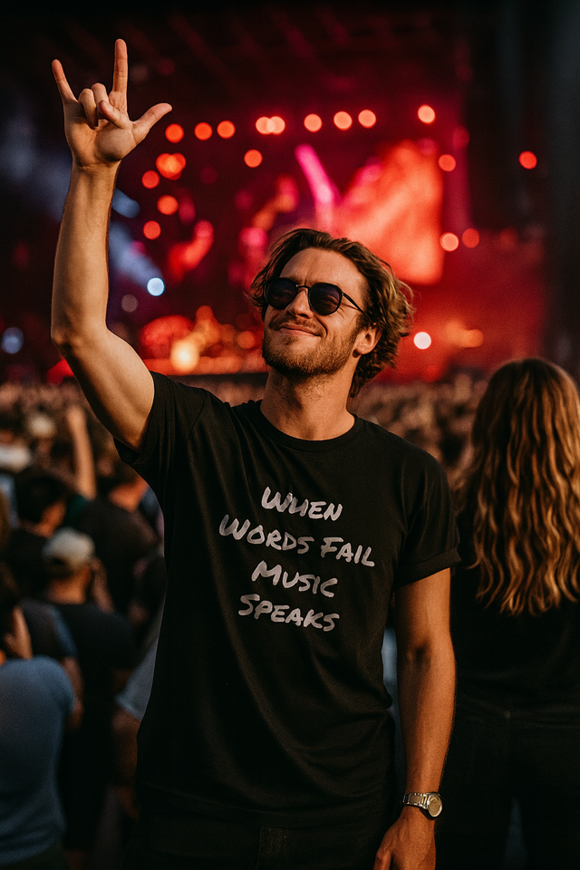 When Words Fail Music Speaks -  Unisex Jersey Short Sleeve Tee