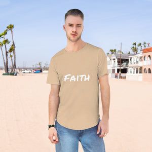 FAITH - Men's Jersey Curved Hem Tee