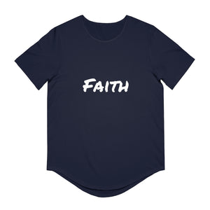 FAITH - Men's Jersey Curved Hem Tee