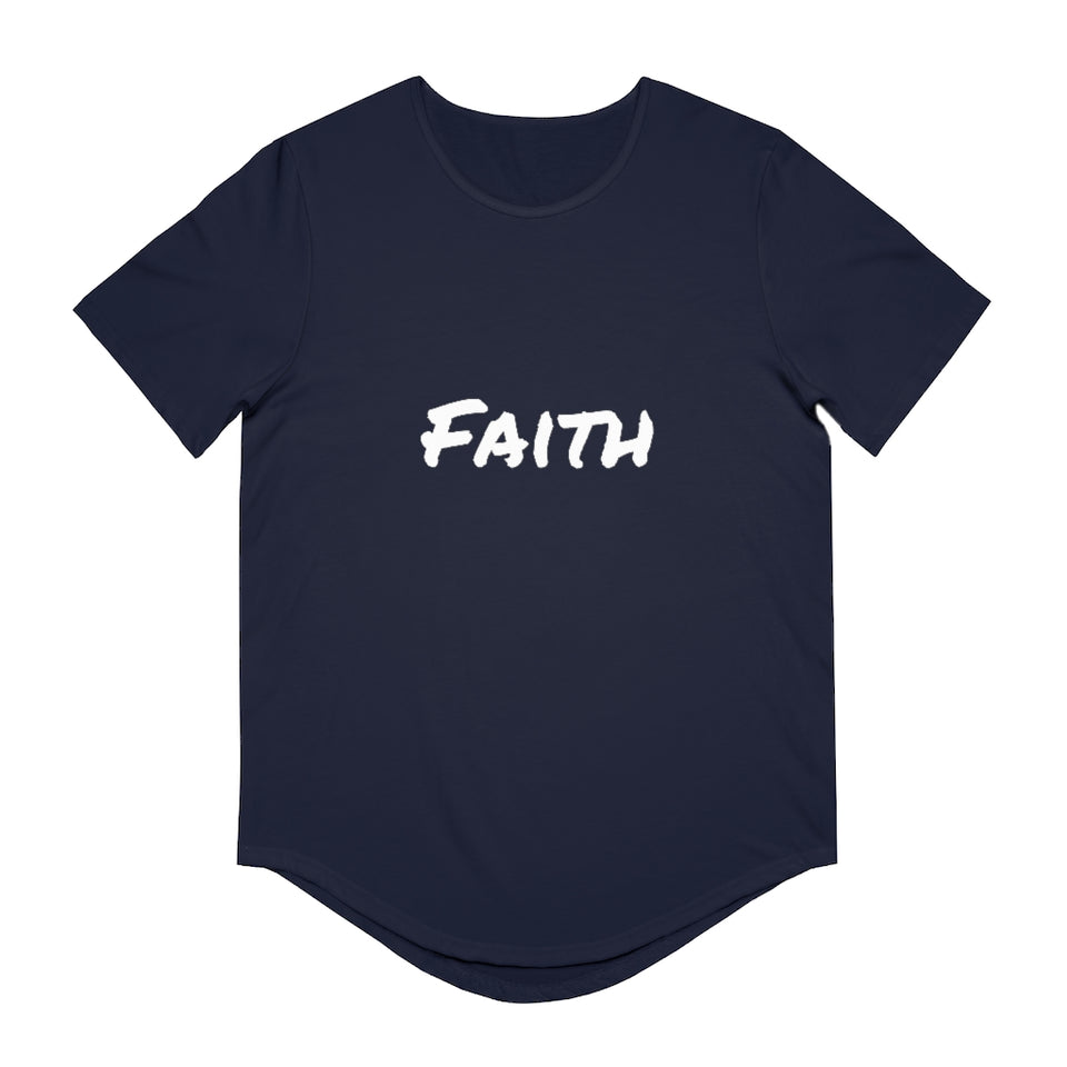 FAITH - Men's Jersey Curved Hem Tee