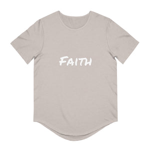 FAITH - Men's Jersey Curved Hem Tee