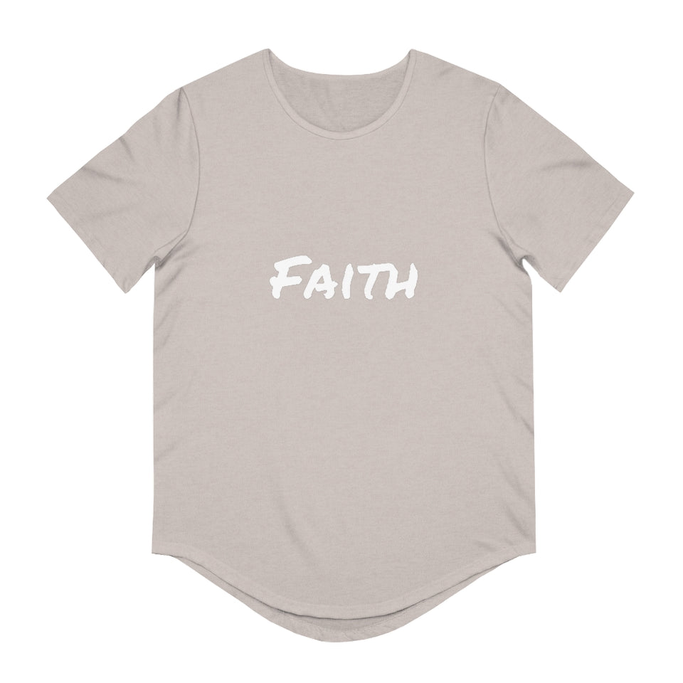 FAITH - Men's Jersey Curved Hem Tee