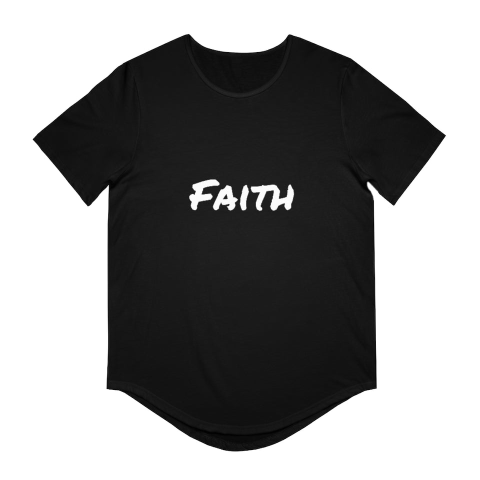 FAITH - Men's Jersey Curved Hem Tee