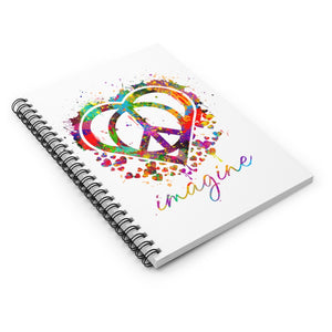 Imagine Peace Spiral Notebook - Ruled Line