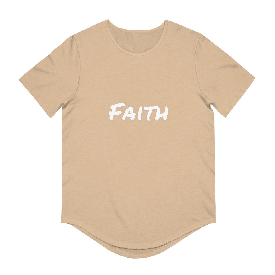 FAITH - Men's Jersey Curved Hem Tee