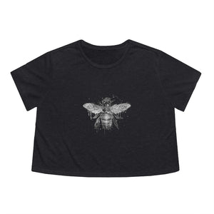 Bee  Crop Top - Women's Flowy Cropped Tee